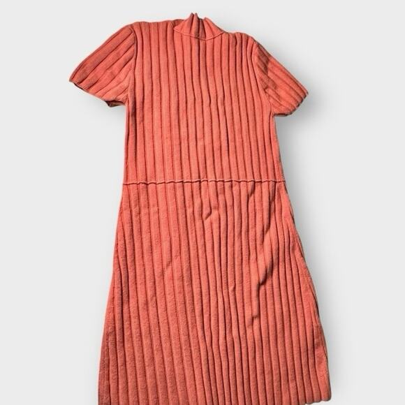 Lottie Ribbed Dress by Free People in Coral XS - Picture 7 of 9